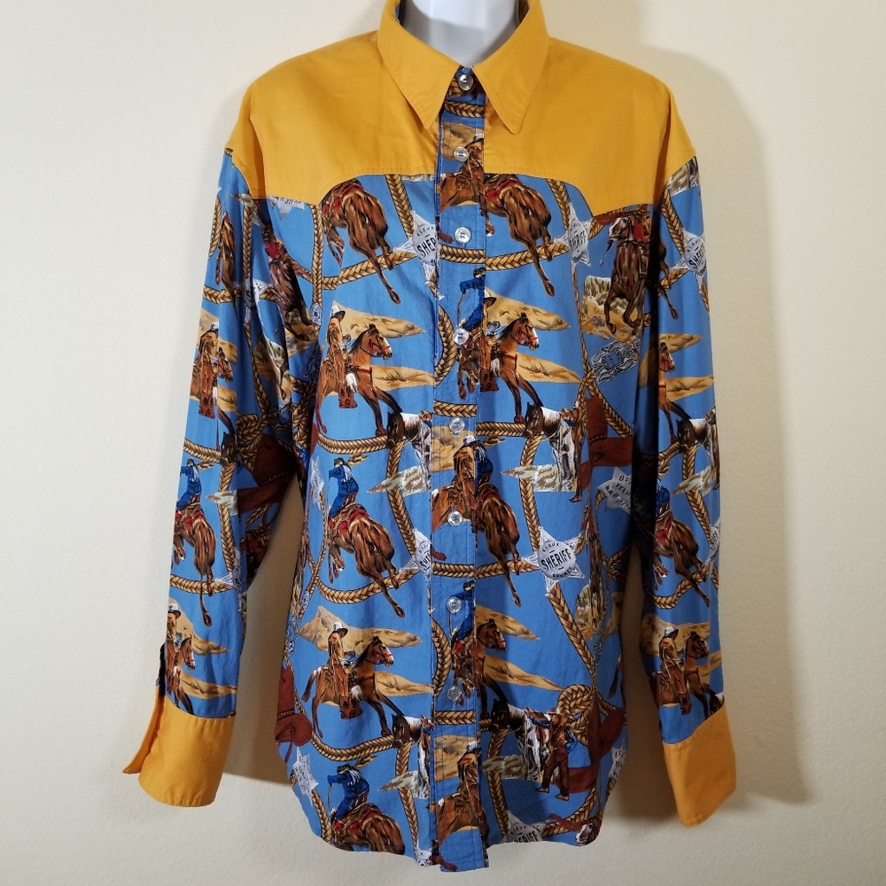 Handmade Western Cowboy Shirt, extra large - Picture 2 of 11